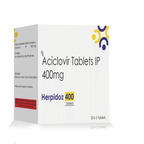 Aciclovir Tablets IP 400 Mg – Herpidoz 400, Compositions of Aciclovir Tablets IP 400 Mg – Herpidoz 400 are Aciclovir 400mg, Aciclovir Tablets IP 400 Mg – Herpidoz 400 offered by Cista Medicorp