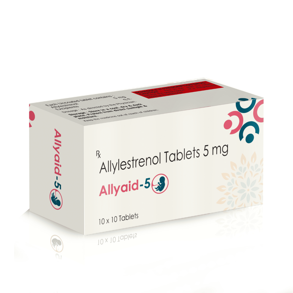 Allylestrenol Tablets 5 Mg – Allyaid 5 Tablets, Compositions of Allylestrenol Tablets 5 Mg – Allyaid 5 Tablets are Allylestronol 5 mg, Allylestrenol Tablets 5 Mg – Allyaid 5 Tablets offered by CistaMedicorp