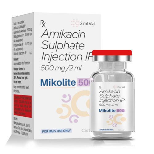 Amikacin Sulphate Injection IP 500 Mg - MIKOLITE 500