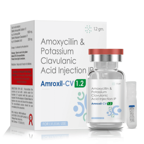 Amoxycillin & Potassium Clavulanate Injection IP - Amroxil CV 1.2