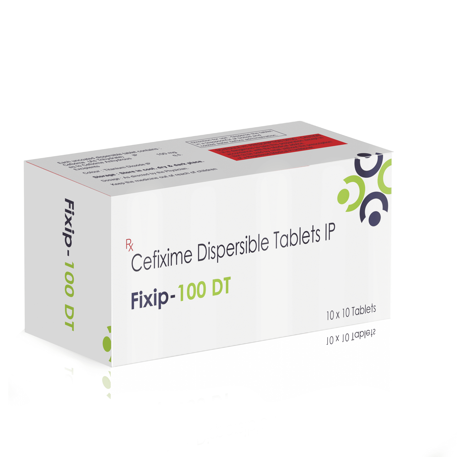 Cefixime Dispersible Tablet IP 100 Mg – FIXIP 100 DT, Compositions of Cefixime Dispersible Tablet IP 100 Mg – FIXIP 100 DT are Cefixime 100mg Dispersible Tablet, Cefixime Dispersible Tablet IP 100 Mg – FIXIP 100 DT offered by CistaMedicorp