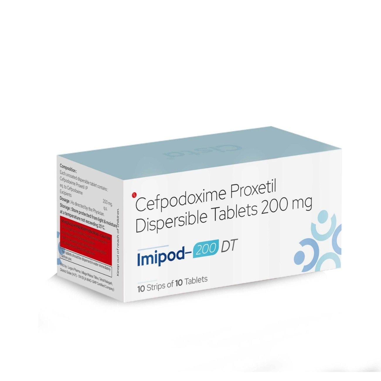Cefpodoxime Proxetil Dispersible Tablets 200 Mg – Imipod 200, Compositions of Cefpodoxime Proxetil Dispersible Tablets 200 Mg – Imipod 200 are Cefpodoxime Proxetil Dispersible Tablets 200mg, Cefpodoxime Proxetil Dispersible Tablets 200 Mg – Imipod 200 offered by CistaMedicorp