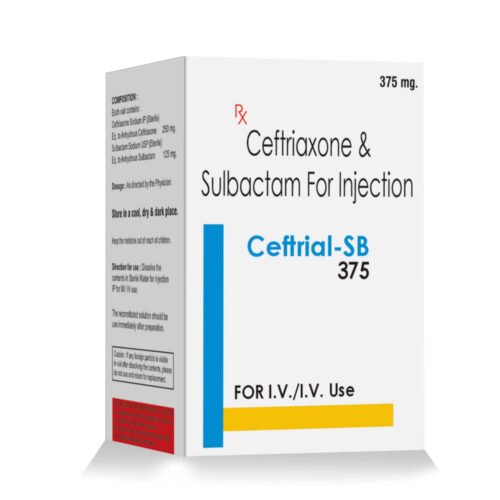Ceftriaxone 250 mg + Sulbactam 125 mg Injection – Ceftrial SB 375, Compositions of Ceftriaxone 250 mg + Sulbactam 125 mg Injection – Ceftrial SB 375 are Ceftriaxone 250mg + Sulbactam 125mg, Ceftriaxone 250 mg + Sulbactam 125 mg Injection – Ceftrial SB 375 offered by Cista Medicorp