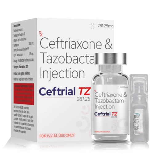 Ceftriaxone 250 mg + Tazobactam 31.25 mg Injection - Ceftrial TZ 281.25