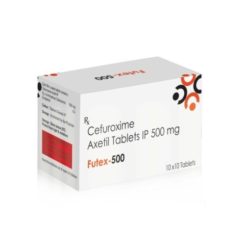 Cefuroxime Axetil Tablets IP 500 Mg – Futex 500, Compositions of Cefuroxime Axetil Tablets IP 500 Mg – Futex 500 are Cefuroxime Axetil 500mg, Cefuroxime Axetil Tablets IP 500 Mg – Futex 500 offered by Cista Medicorp