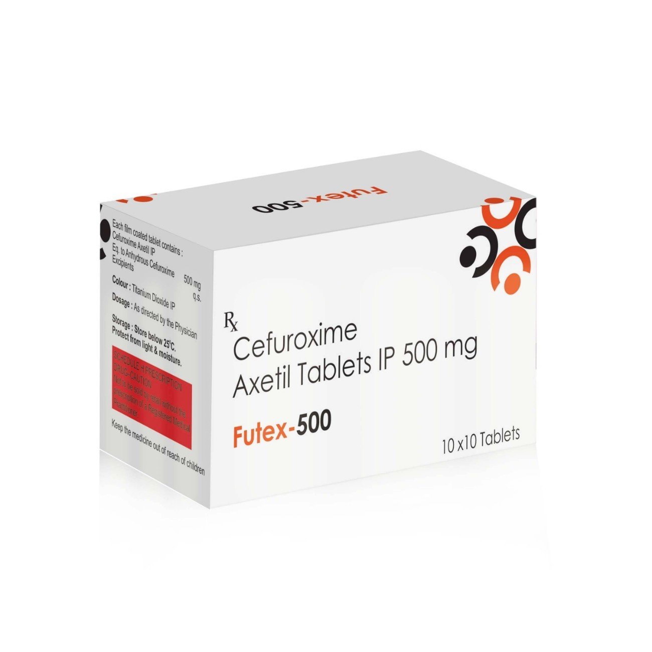 Cefuroxime Axetil Tablets IP 500 Mg – Futex 500, Compositions of Cefuroxime Axetil Tablets IP 500 Mg – Futex 500 are Cefuroxime Axetil 500mg, Cefuroxime Axetil Tablets IP 500 Mg – Futex 500 offered by CistaMedicorp