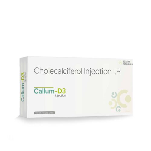 Cholecalciferol Injection IP – Callum D3 Injection, Compositions of Cholecalciferol Injection IP – Callum D3 Injection are Vitamin D3 600,000 IU/ml, Cholecalciferol Injection IP – Callum D3 Injection offered by Cista Medicorp