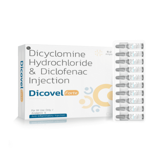 Dicyclomine Hydrochloride & Diclofenac Sodium Injection - Dicovel Forte