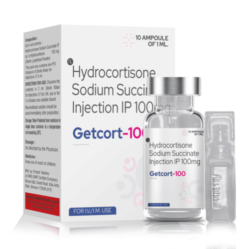Hydrocortisone Sodium Succinate Injection IP - Getcort 100