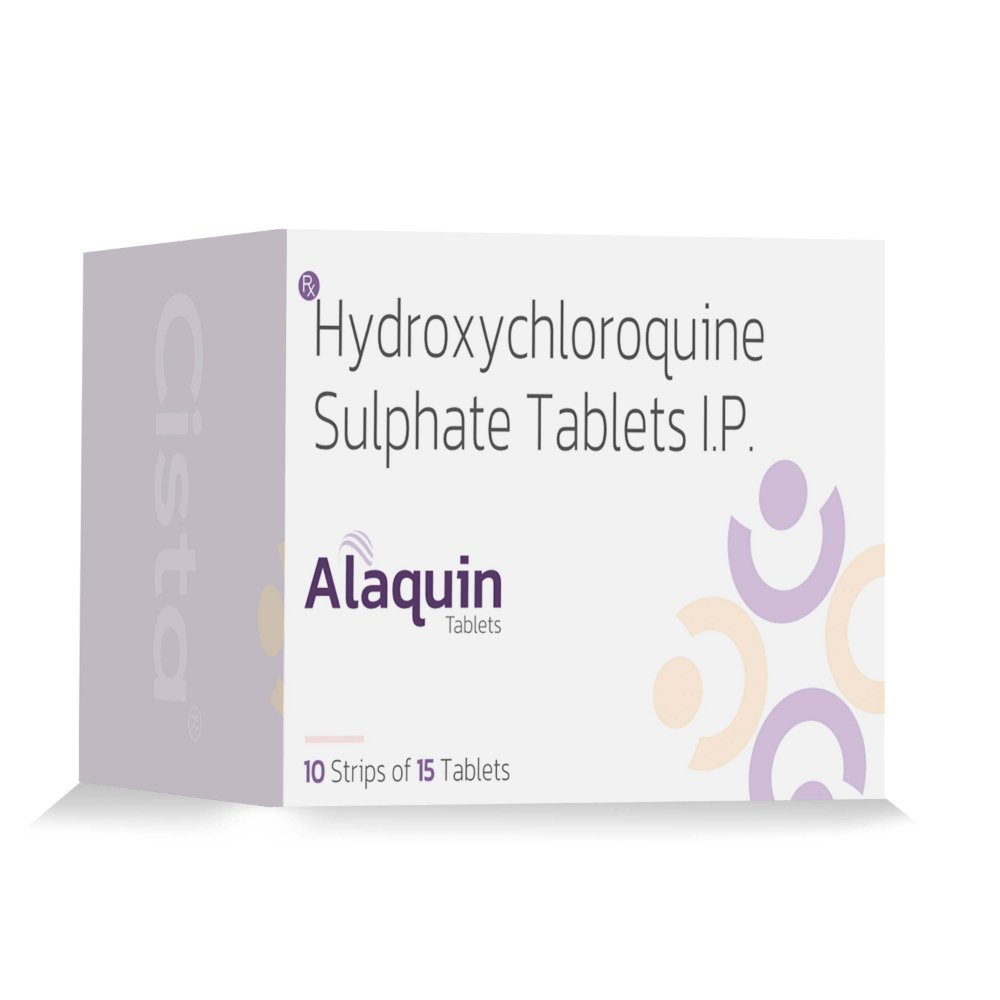 Hydroxychloroquine Sulphate Tablets IP 200 Mg – ALAQUIN, Compositions of Hydroxychloroquine Sulphate Tablets IP 200 Mg – ALAQUIN are Hydroxychloroquine 200 mg, Hydroxychloroquine Sulphate Tablets IP 200 Mg – ALAQUIN offered by CistaMedicorp
