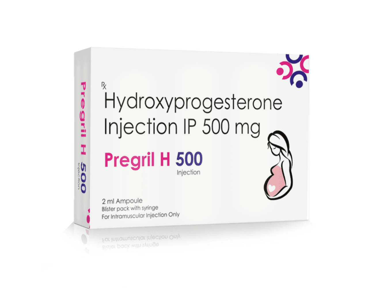 Hydroxyprogesterone Injection IP 500 Mg – Pregril H 500, Compositions of Hydroxyprogesterone Injection IP 500 Mg – Pregril H 500 are Hydroxyprogesterone caproate 500 mg, Hydroxyprogesterone Injection IP 500 Mg – Pregril H 500 offered by CistaMedicorp