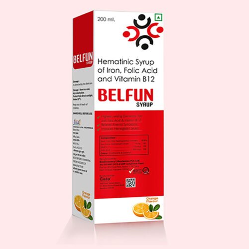 Belfun, Compositions of Belfun are Ferric Ammonium Citrate 2.5 mg + Follic Acid 200 mcg + Cyanocobalamin 7.5mcg (Same as DEXORANGE), Belfun offered by Cista Medicorp