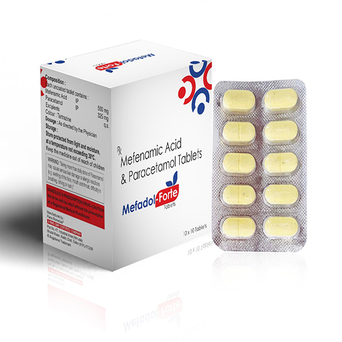 Mefadol Forte Tablet with Mefenamic Acid 500 MG + Paracetamol  325 mg 