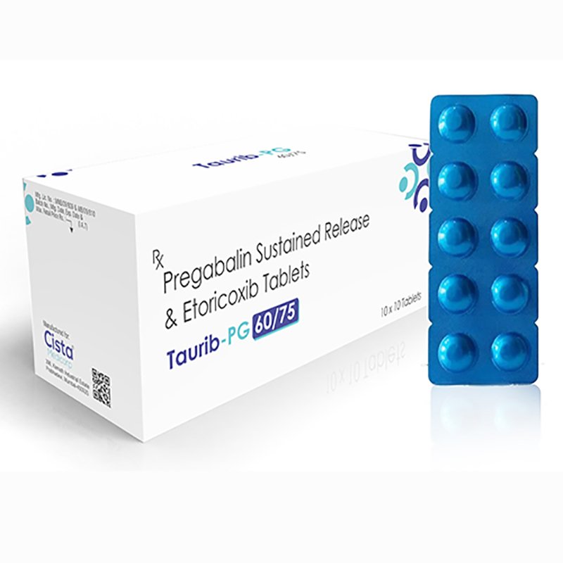 Taurib PG 60/75 Capsules with Etoricoxib 60mg + Pregabalin 75mg 