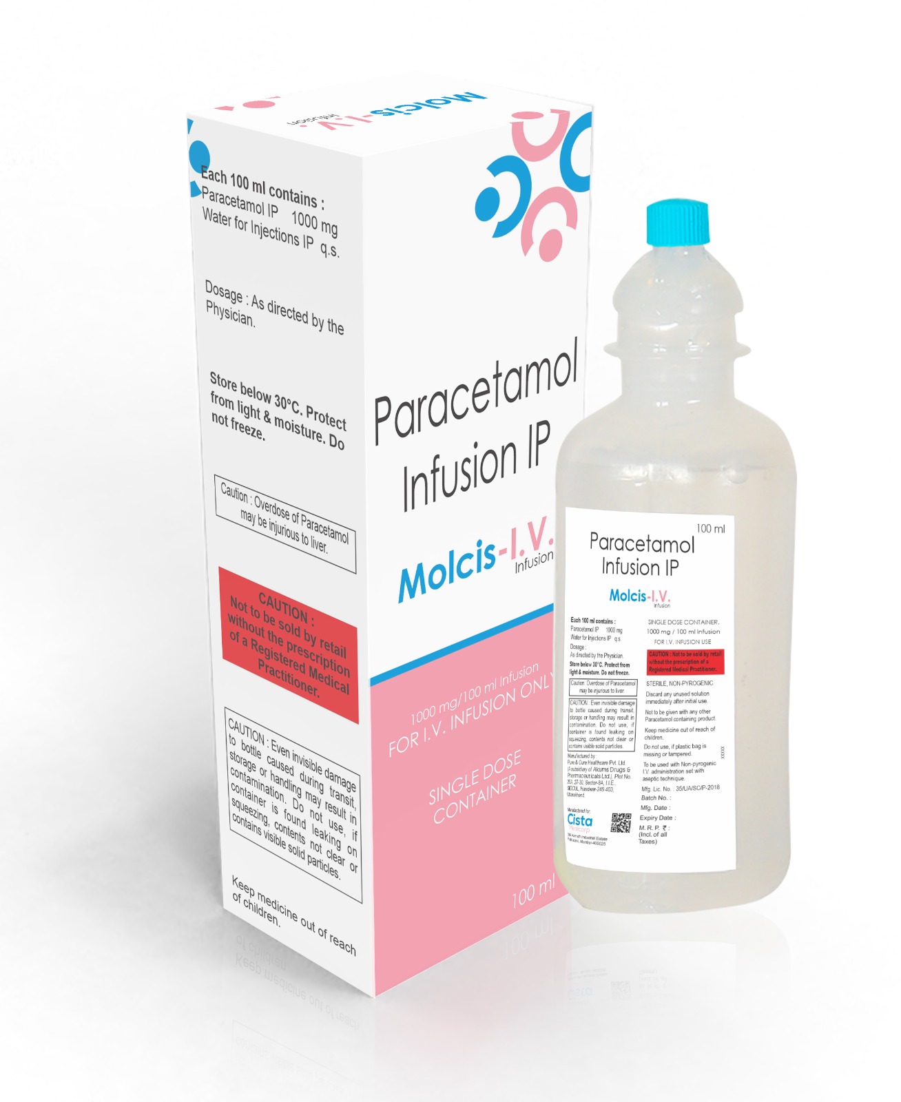 Molcis I.V I.V with Paracetamol Infusion 