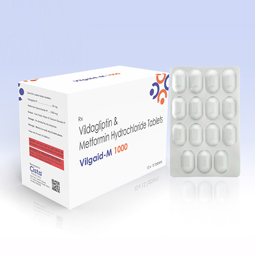 Vilgaid-M 1000 Tablet with Vildagliptin 50mg+ Metformin 1000mg 