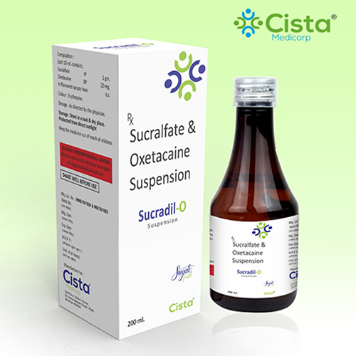 Sucradil O Syrup with Sucralfate1000MG with Oxetacine20MG 