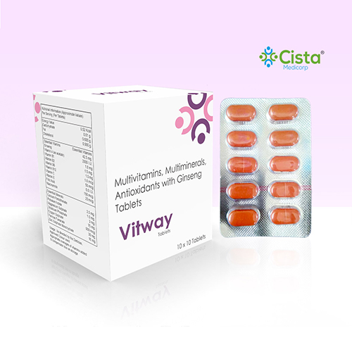 Vitway Tablets with Multivitamins ,Multimineral,  Antioxidants with Ginseng Tablets 