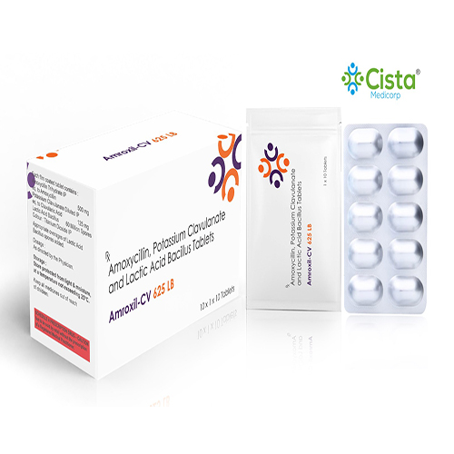 Amroxil CV 625 LB Tablet with Amoxycillin 500mg + Clavulanic 125mg LB 