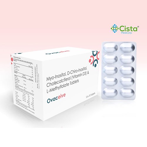 Ovaceive Tablet with Myo-Inositol 1.1 Gm +D-Chiroinositol  27.6 Mg+ L-Methylfolate Calcium 200  mcg + Vitamin D3 400 Iu (DRUG) 