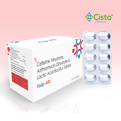 Fixip AZL Tablet with Cefixime 200mg + Azithromycin 250mg  with lb 