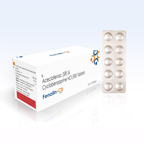 Fenalin CB Tablet with Aceclofenac 200mg + Cyclobenzaprine  15mg 
