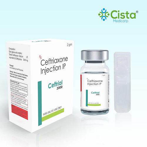 Ceftrial 2000 Dry  Injection with Ceftriaxone 1000mg 