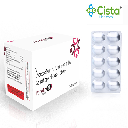 Fenalin SP Tablet with Aceclofenac 100 MG + Paracetamol 325  + serratiopeptidase 15 mg 