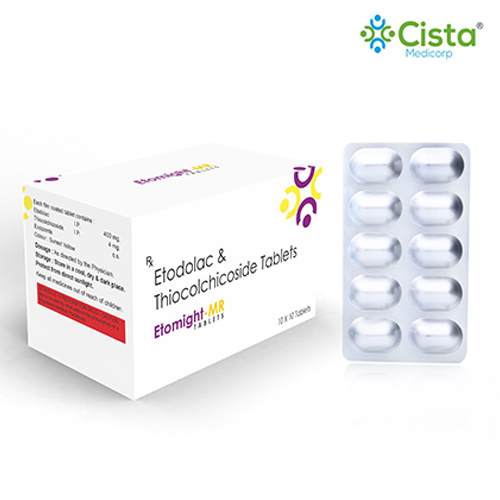 Etomight MR Tablet with Etodolac 400 mg + Thiocolchicoside 4  mg 