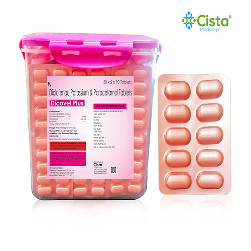 Dicovel Plus Tablet with Diclofenac 50mg + Paracetamol 325mg 