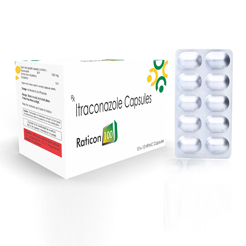 Raticon 100 Capsules with Itraconazole 100mg Capsules 