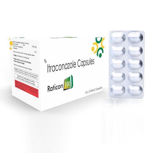 Raticon 100 Capsules with Itraconazole 100mg Capsules 