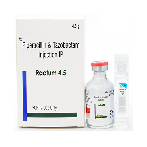 Ractum 4.5 Dry Injection with Piperacillin 4gm and Tazobactum  500mg Inj 