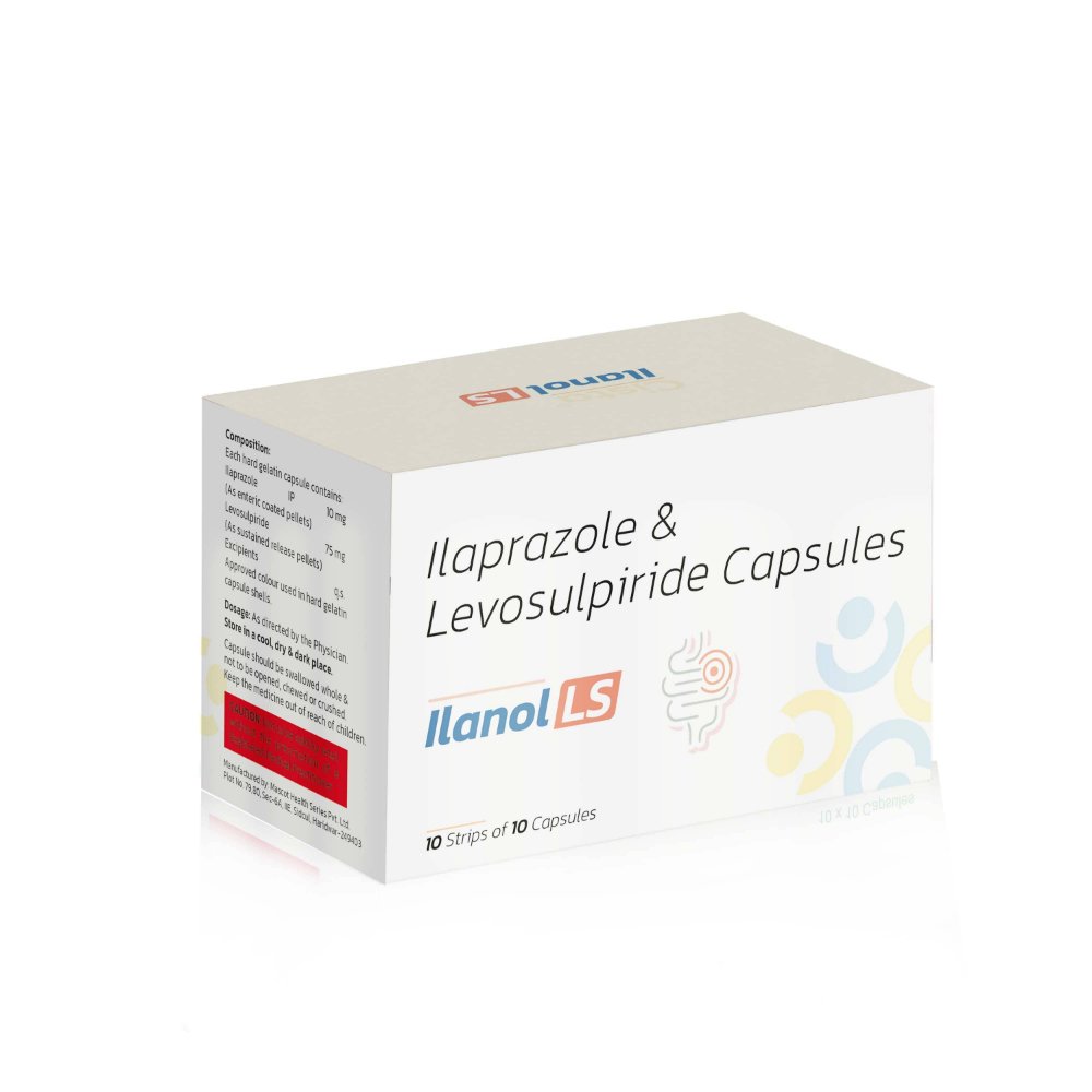 Ilaprazole & Levosulpiride Capsules – Ilanol-LS, Compositions of Ilaprazole & Levosulpiride Capsules – Ilanol-LS are Illaprazole 10mg+ Levosulpiride 75 mg  10*10 ALU, Ilaprazole & Levosulpiride Capsules – Ilanol-LS offered by CistaMedicorp