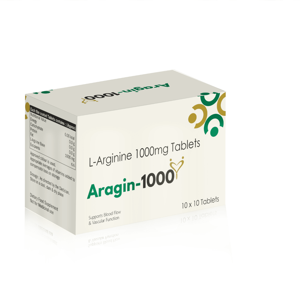 L-Arginine 1000 mg Tablets  – Aragin 1000, Compositions of L-Arginine 1000 mg Tablets  – Aragin 1000 are L-Arginine 1000 MG, L-Arginine 1000 mg Tablets  – Aragin 1000 offered by CistaMedicorp