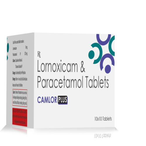 Lornoxicam & Paracetamol Tablets - Camlor Plus - Cista Medicorp