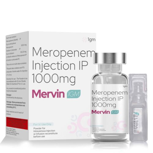 Meropenem Injection IP 1 GM - Mervin 1000