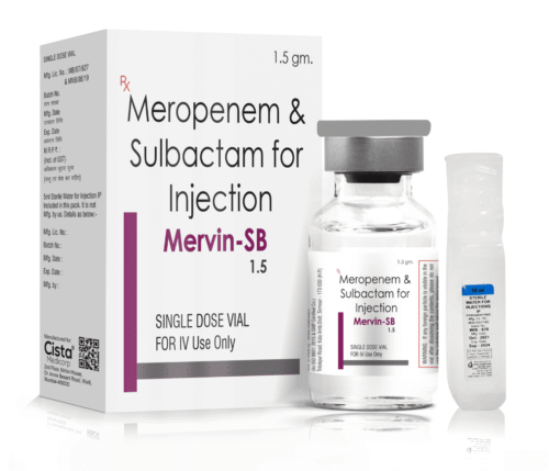 Meropenem Sulbactam Injection 1.5 Gm - Mervin-SB- 1.5