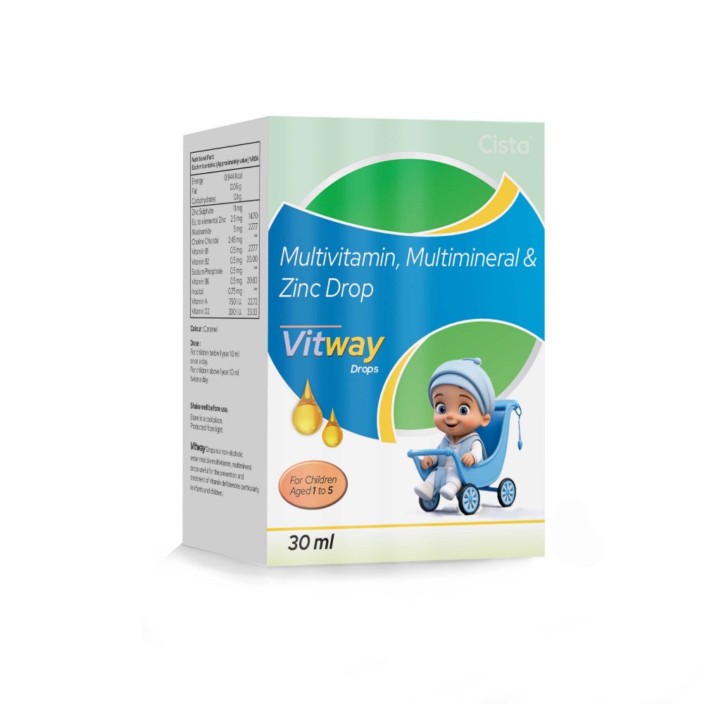 Multivitamin Multimineral Zinc Drops – VITWAY Drops, Compositions of Multivitamin Multimineral Zinc Drops – VITWAY Drops are Multivitamin, Multimineral With Zinc  Drops, Multivitamin Multimineral Zinc Drops – VITWAY Drops offered by CistaMedicorp