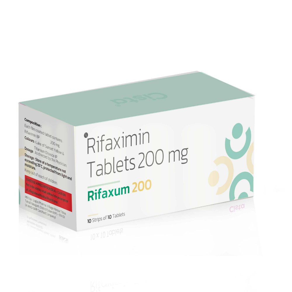 Rifaximin Tablets 200 Mg – Rifaxum-200, Compositions of Rifaximin Tablets 200 Mg – Rifaxum-200 are Rifaximin 200 mg, Rifaximin Tablets 200 Mg – Rifaxum-200 offered by CistaMedicorp