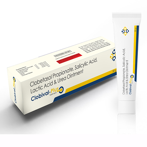 Clobival Plus oint with Clobetasol Propionate 0.05%+Lactic  Acid 3%+Salicylic acid 6%+urea 10%  ointment 