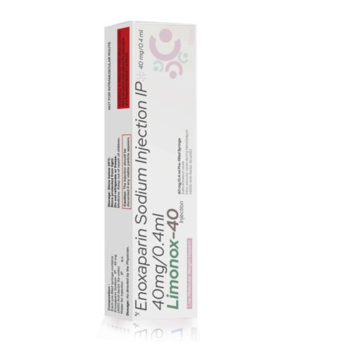 Enoxaparin Sodium Injection IP 40 Mg – Limonox-40, Compositions of Enoxaparin Sodium Injection IP 40 Mg – Limonox-40 are Enoxaparin 40mg, Enoxaparin Sodium Injection IP 40 Mg – Limonox-40 offered by Cista Medicorp