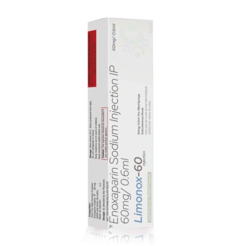 Enoxaparin Sodium Injection IP 60 Mg – Limonox-60, Compositions of Enoxaparin Sodium Injection IP 60 Mg – Limonox-60 are Enoxaparin Sodium Injection IP 60mg/0.6ml , Enoxaparin Sodium Injection IP 60 Mg – Limonox-60 offered by Cista Medicorp