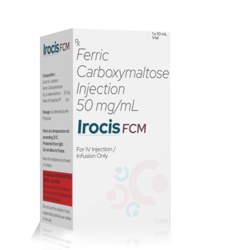 Ferric Carboxymaltose Injection 50 Mg – Irocis FCM, Compositions of Ferric Carboxymaltose Injection 50 Mg – Irocis FCM are Ferric Carboxymaltose Injection 50 mg/mL , Ferric Carboxymaltose Injection 50 Mg – Irocis FCM offered by Cista Medicorp