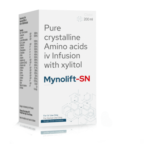 Pure Crystalline Amino Acids IV Infusion with Xylitol – MYNOLIFT-SN, Compositions of Pure Crystalline Amino Acids IV Infusion with Xylitol – MYNOLIFT-SN are Pure crystalline Amino acids iv Infusion with xylitol , Pure Crystalline Amino Acids IV Infusion with Xylitol – MYNOLIFT-SN offered by Cista Medicorp