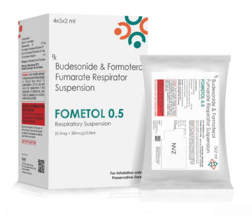 Budesonide & Formoterol Fumarate Respirator Suspension - FOMETOL-0.5 Respules