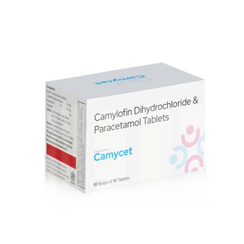 Camylofin Dihydrochloride & Paracetamol Tablets – CAMYCET, Compositions of Camylofin Dihydrochloride & Paracetamol Tablets – CAMYCET are Camylofin Dihydrochloride 25mg +paracetamol IP 325mg, Camylofin Dihydrochloride & Paracetamol Tablets – CAMYCET offered by Cista Medicorp