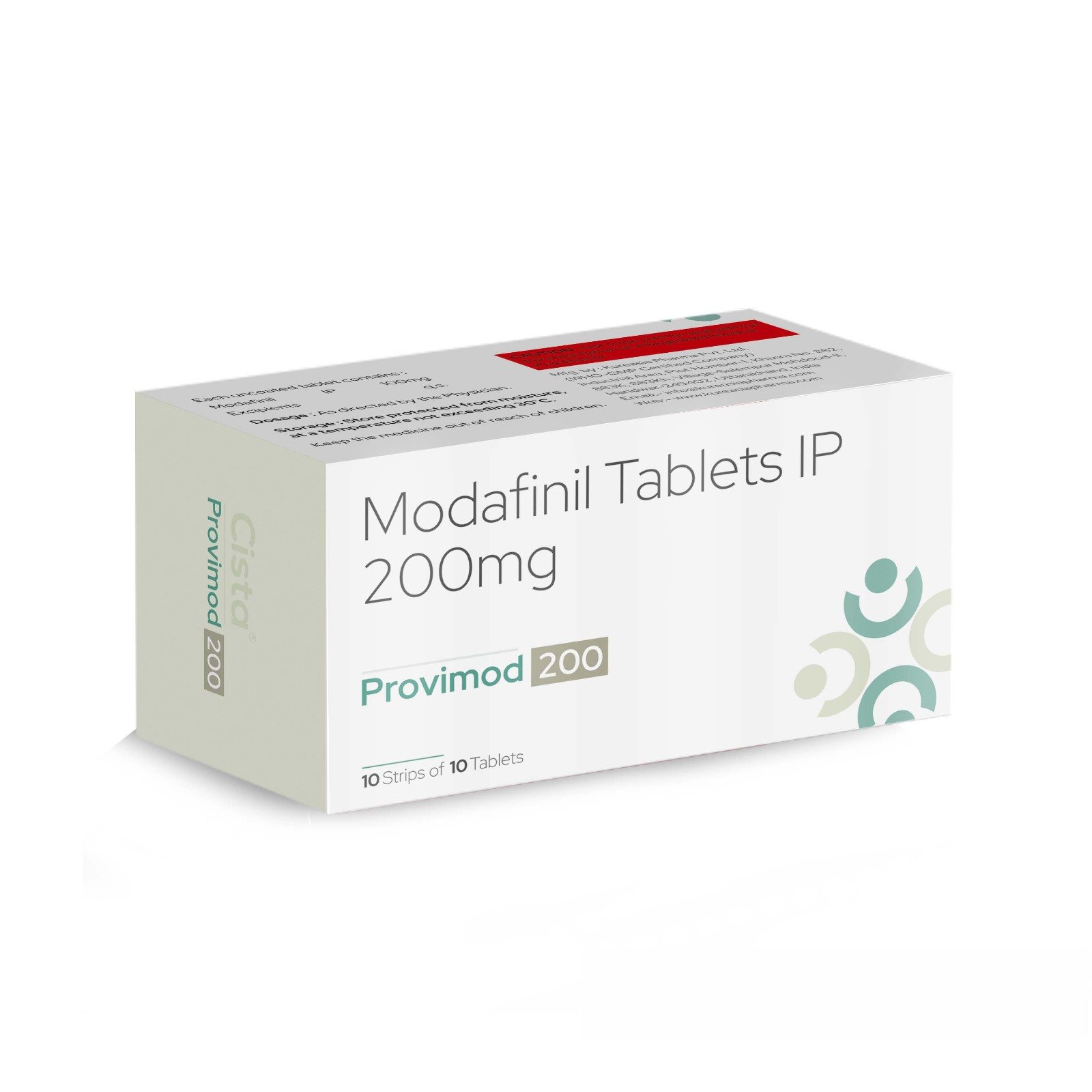 Modafinil Tablets IP 200 MG – PROVIMOD-200, Compositions of Modafinil Tablets IP 200 MG – PROVIMOD-200 are Modafinil IP 200 mg, Modafinil Tablets IP 200 MG – PROVIMOD-200 offered by CistaMedicorp