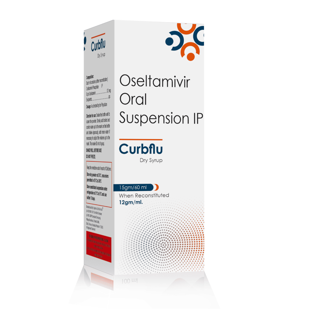 Oseltamivir Oral Suspension IP – CURBFLU suspension, Compositions of Oseltamivir Oral Suspension IP – CURBFLU suspension are Oseltamivir oral Suspension, Oseltamivir Oral Suspension IP – CURBFLU suspension offered by CistaMedicorp