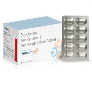 Aceclofenac 100 MG + Paracetamol 325 + Serratiopeptidase 15 mg – Fenalin-SP (Superia) — Aceclofenac 100 MG + Paracetamol 325 + Serratiopeptidase 15 mg — Tablets